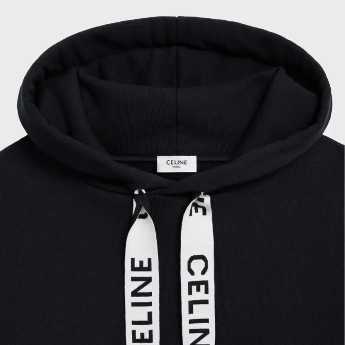 Sweat à capuche ample CELINE en molleton de coton