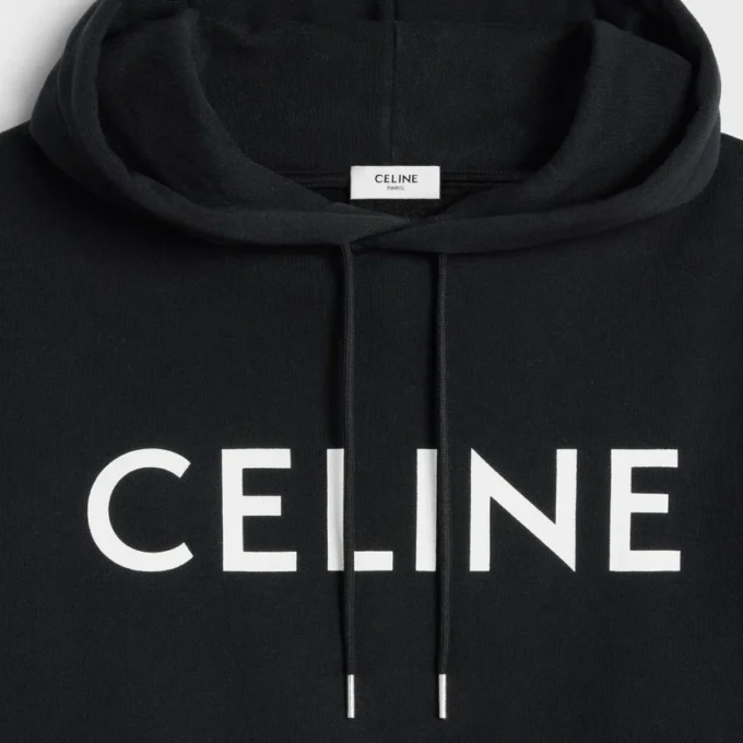Sweat à capuche ample CELINE en molleton de coton