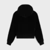 Sweat à capuche ample zippé en jersey de velours
