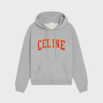 Sweat à capuche ample zippé en molleton de coton