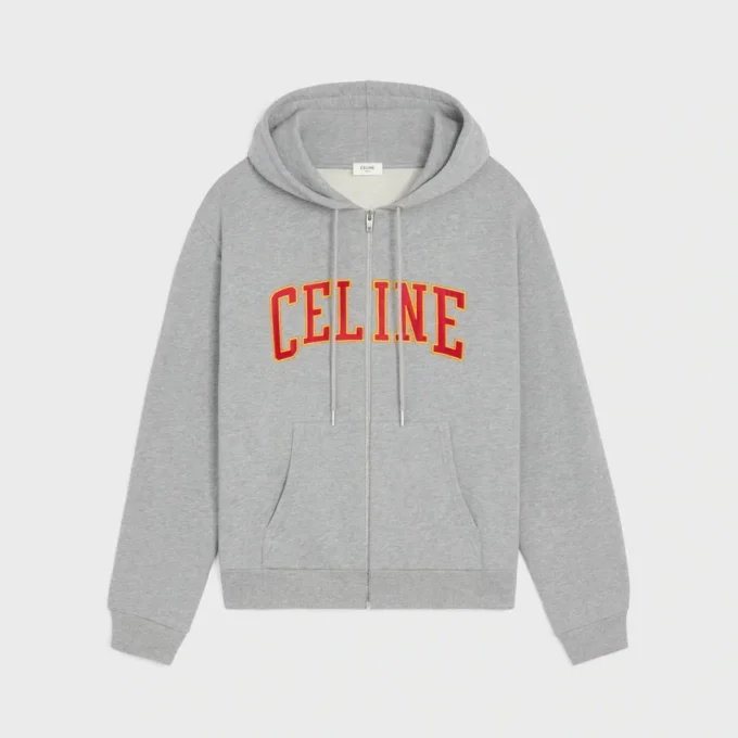 Sweat à capuche ample zippé en molleton de coton Sweat à capuche ample zippé en molleton de coton