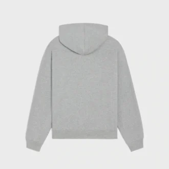 Sweat à capuche ample zippé en molleton de coton