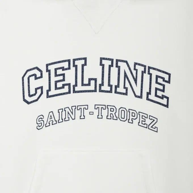 Sweat à capuche CELINE en coton molletonné