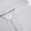 Sweat à capuche court zippé en molleton de coton