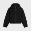 Sweat à capuche zippé en molleton de coton