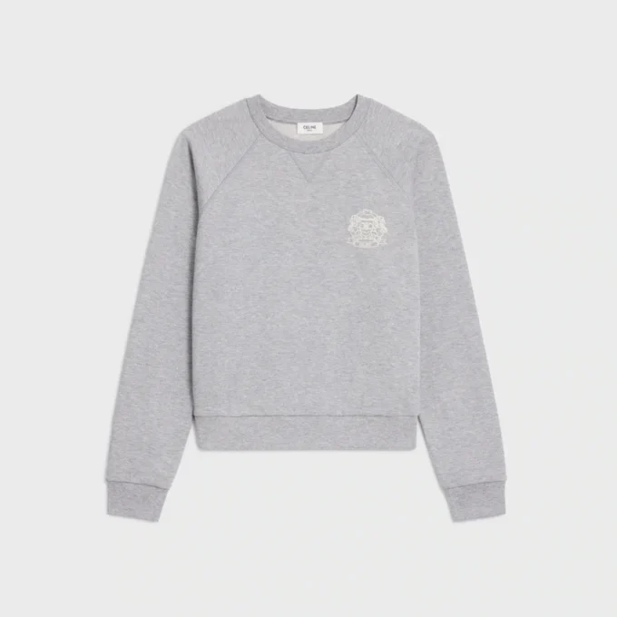 Sweat-shirt Blason en coton et cachemire
