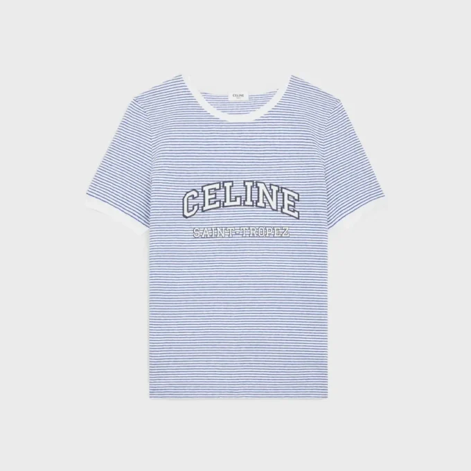 T-shirt CELINE 70&rsquo;S en jersey rayé