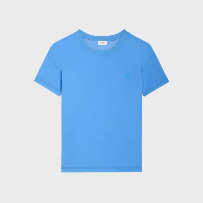 T-shirt classique en jersey de coton fin