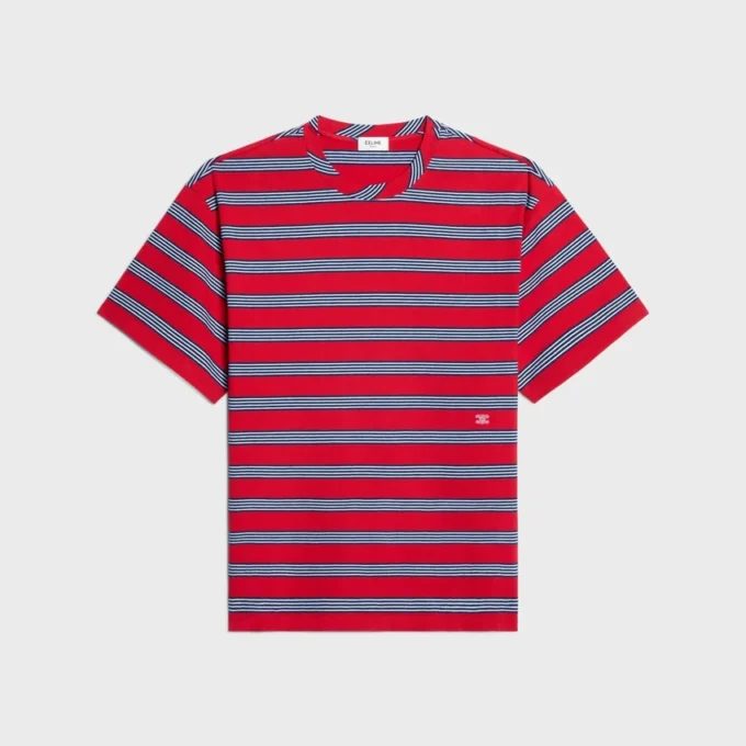 T-shirt classique en jersey de coton rayé T-shirt classique en jersey de coton rayé