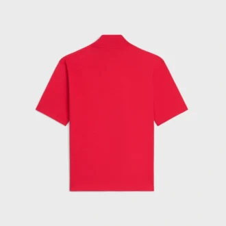 T-shirt à col montant en jersey de coton