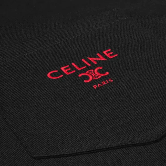 T-shirt à col montant en jersey de coton