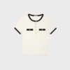 T-shirt court en jersey de coton