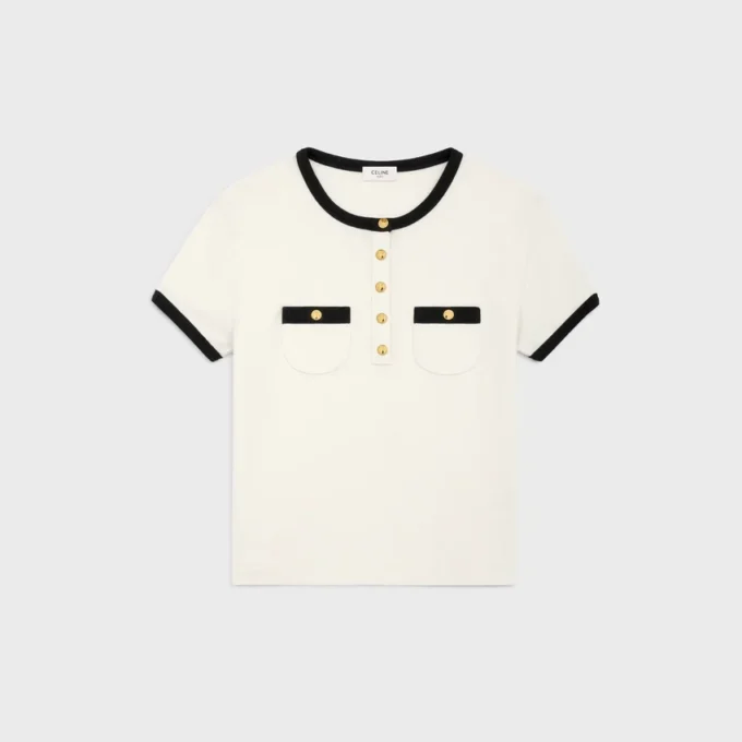 T-shirt court en jersey de coton