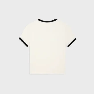 T-shirt court en jersey de coton