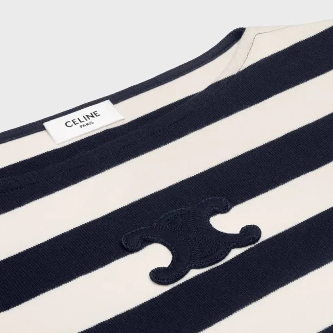 T-shirt Triomphe Marinière en jersey de coton