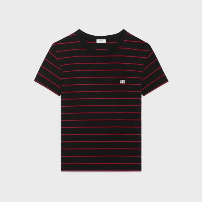 T-shirt Triomphe Regular en jersey rayé T-shirt Triomphe Regular en jersey rayé