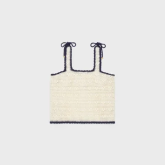 Top court Triomphe en coton crocheté