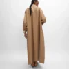 Trench-coat en gabardine de coton et laine