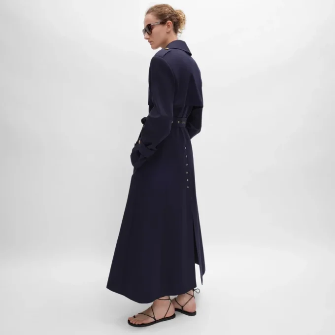 Trench-coat Tux en gabardine de coton et de laine