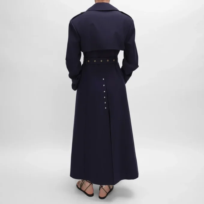 Trench-coat Tux en gabardine de coton et de laine