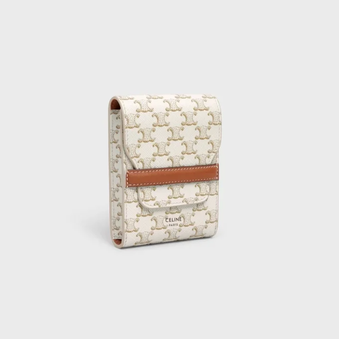 Étui à cartes en Triomphe Canvas et cuir d’agneau Étui à cartes en Triomphe Canvas et cuir d’agneau