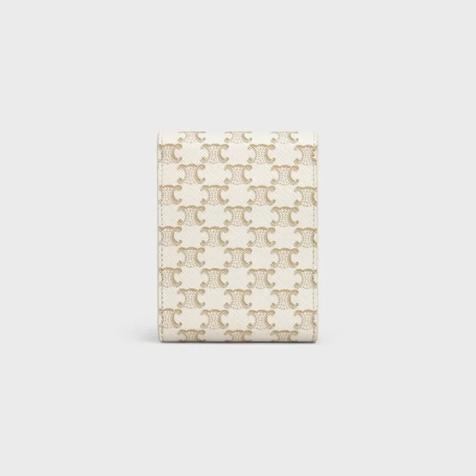 Étui à cartes en Triomphe Canvas et cuir d’agneau Étui à cartes en Triomphe Canvas et cuir d’agneau
