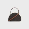 Étui Half Moon en Triomphe Canvas et cuir de veau