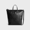 Vertical Cabas Luggage en cuir de veau brillant