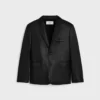 Veste ajustée en cuir d’agneau Plonge Veste ajustée en cuir d’agneau Plonge