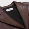 Veste ajustée en cuir d’agneau souple Veste ajustée en cuir d’agneau souple