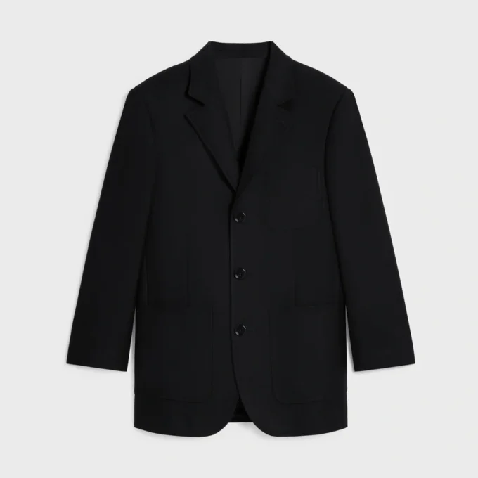 Veste ajustée en flanelle de cachemire Veste ajustée en flanelle de cachemire
