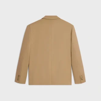 Veste ajustée en gabardine de laine stretch