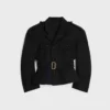 Veste à basque en gabardine de laine Veste à basque en gabardine de laine