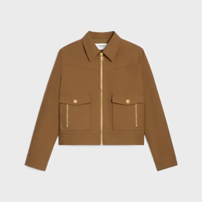 Veste blouson western en sergé de coton