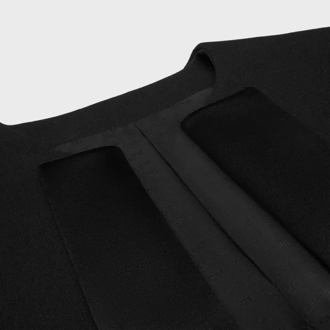 Veste boléro en crêpe de laine double Veste boléro en crêpe de laine double