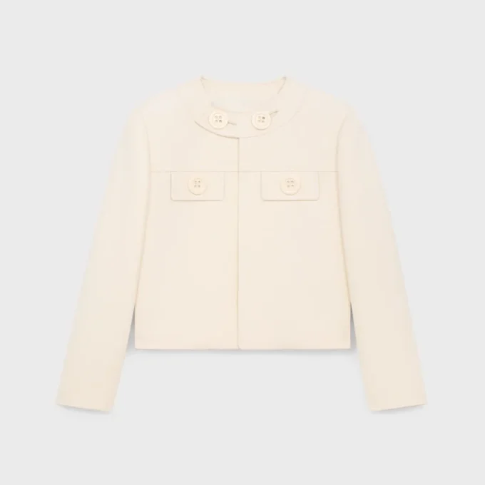 Veste Brompton en gabardine de laine et soie