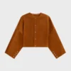 Veste cardigan en daim Veste cardigan en daim