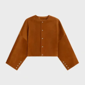 Veste cardigan en daim