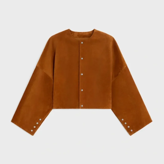 Veste cardigan en daim Veste cardigan en daim