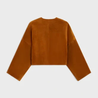 Veste cardigan en daim