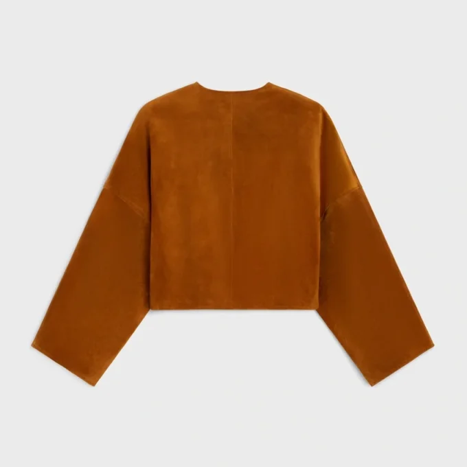 Veste cardigan en daim Veste cardigan en daim