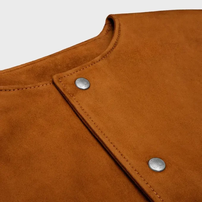 Veste cardigan en daim Veste cardigan en daim