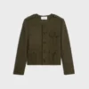 Veste Chasseur en cachemire bouclé tressé Veste Chasseur en cachemire bouclé tressé