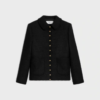 Veste Chasseur en cachemire bouclé tressé