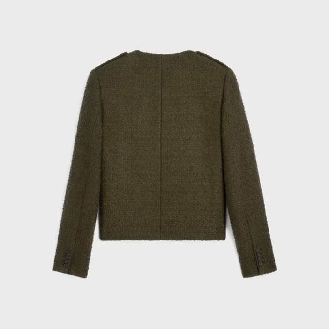 Veste Chasseur en cachemire bouclé tressé Veste Chasseur en cachemire bouclé tressé