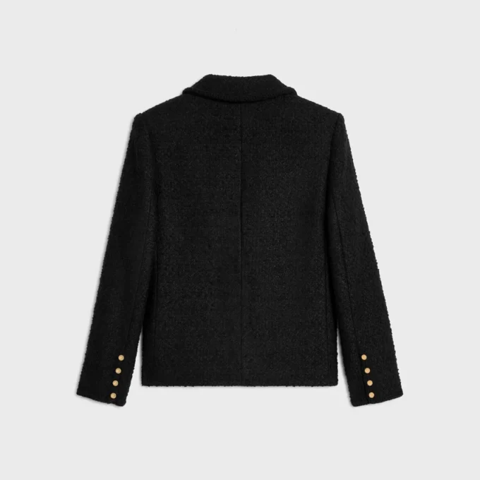 Veste Chasseur en cachemire bouclé tressé Veste Chasseur en cachemire bouclé tressé