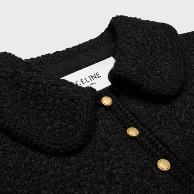 Veste Chasseur en cachemire bouclé tressé Veste Chasseur en cachemire bouclé tressé