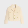 Veste chasseur en tweed de laine et mohair