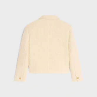 Veste chasseur en tweed de laine et mohair