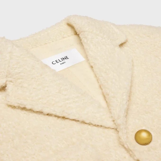 Veste chasseur en tweed de laine et mohair